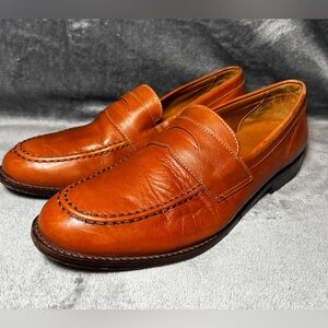 J Crew Shoes Mens Penny Loafers Tan Leather AW268 Size 10.5